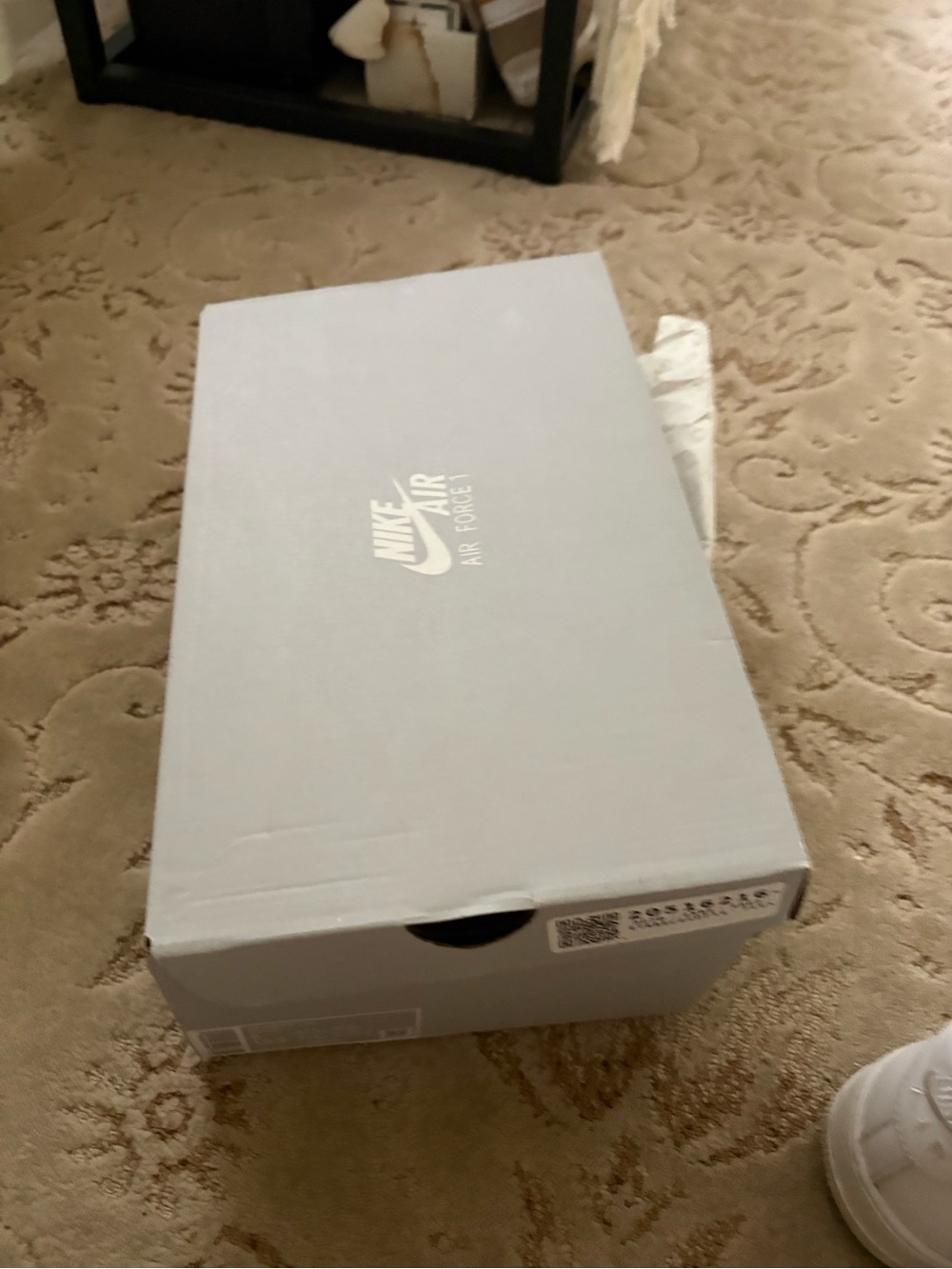 Nike Air Force Box in Light Gray with White Logo